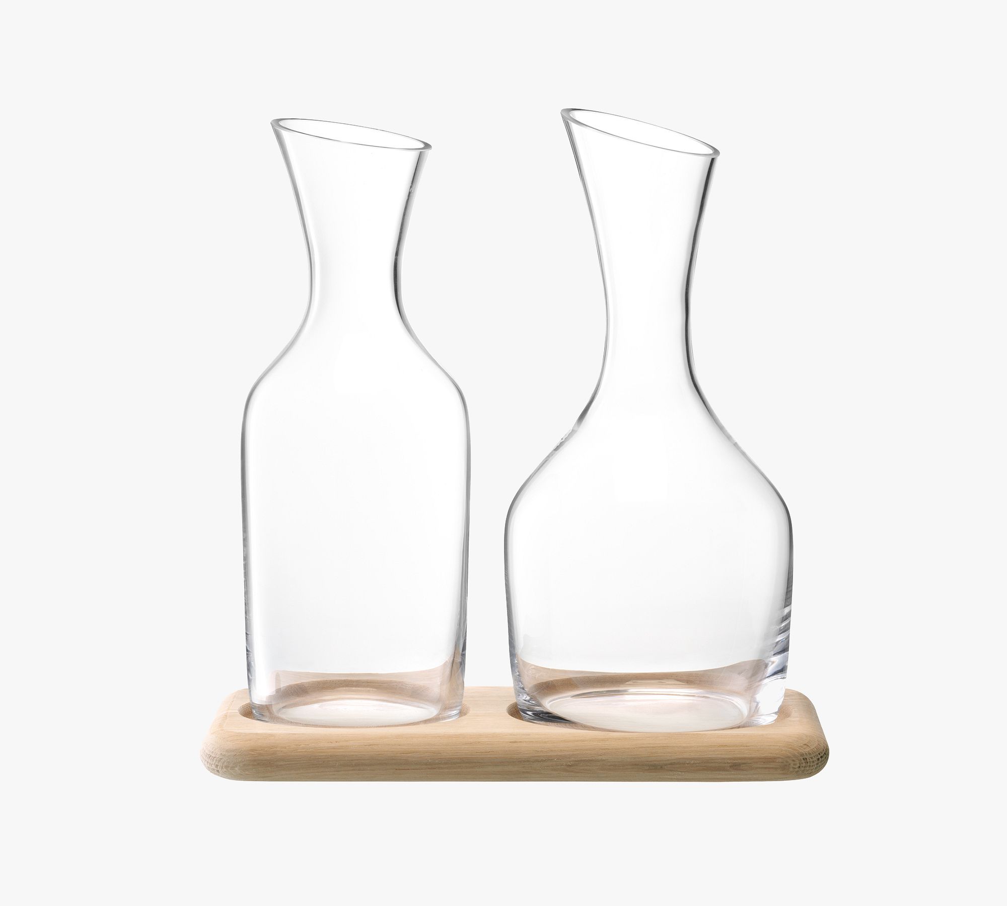 Oak Water & Wine Carafe Set