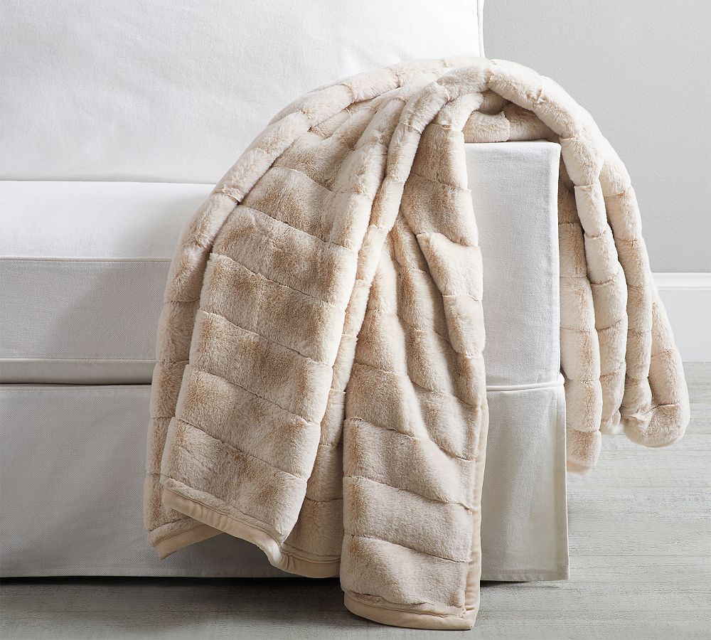 Faux Fur Channel Throw