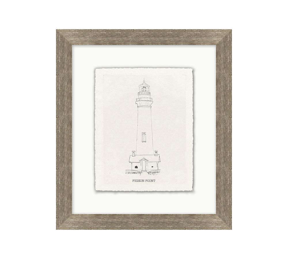 Lighthouse At Pigeon Point Framed Print