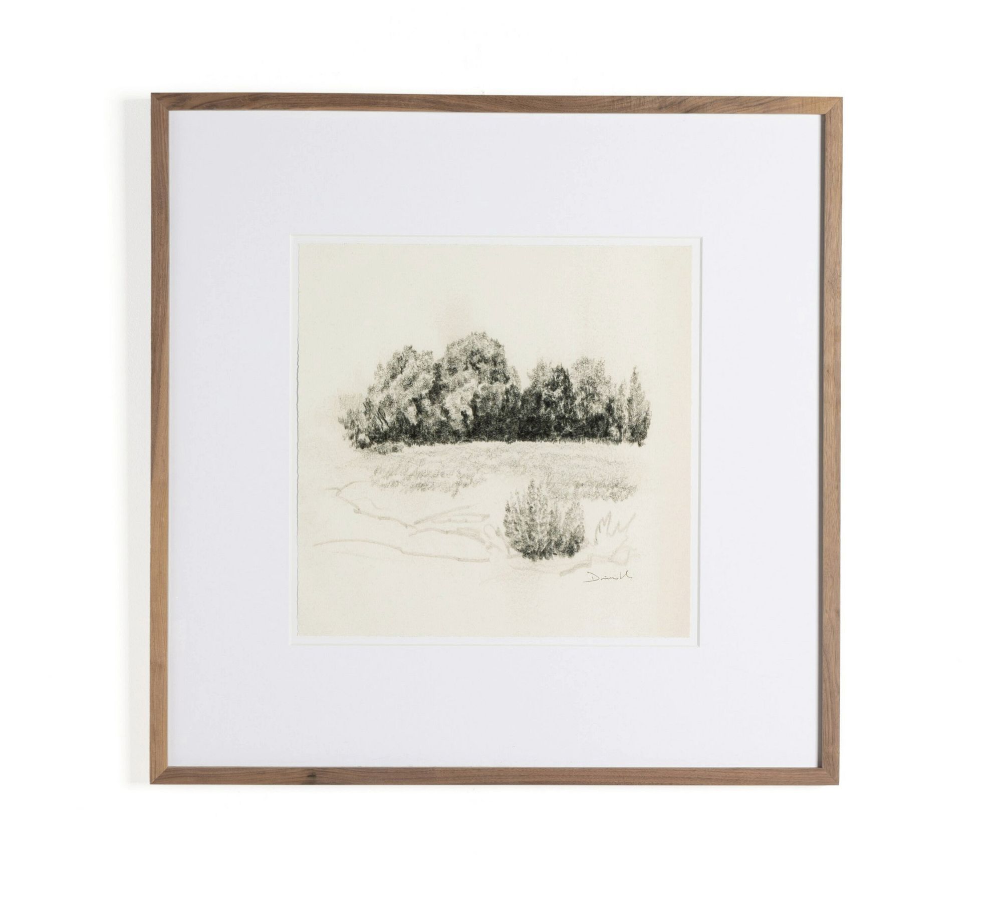 Land Sketch Framed Print By Dan Hobday