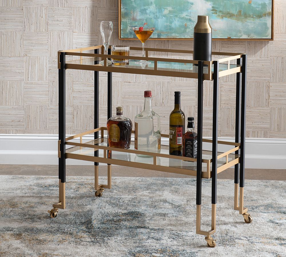 Keller Metal Bar Cart (33&quot;)