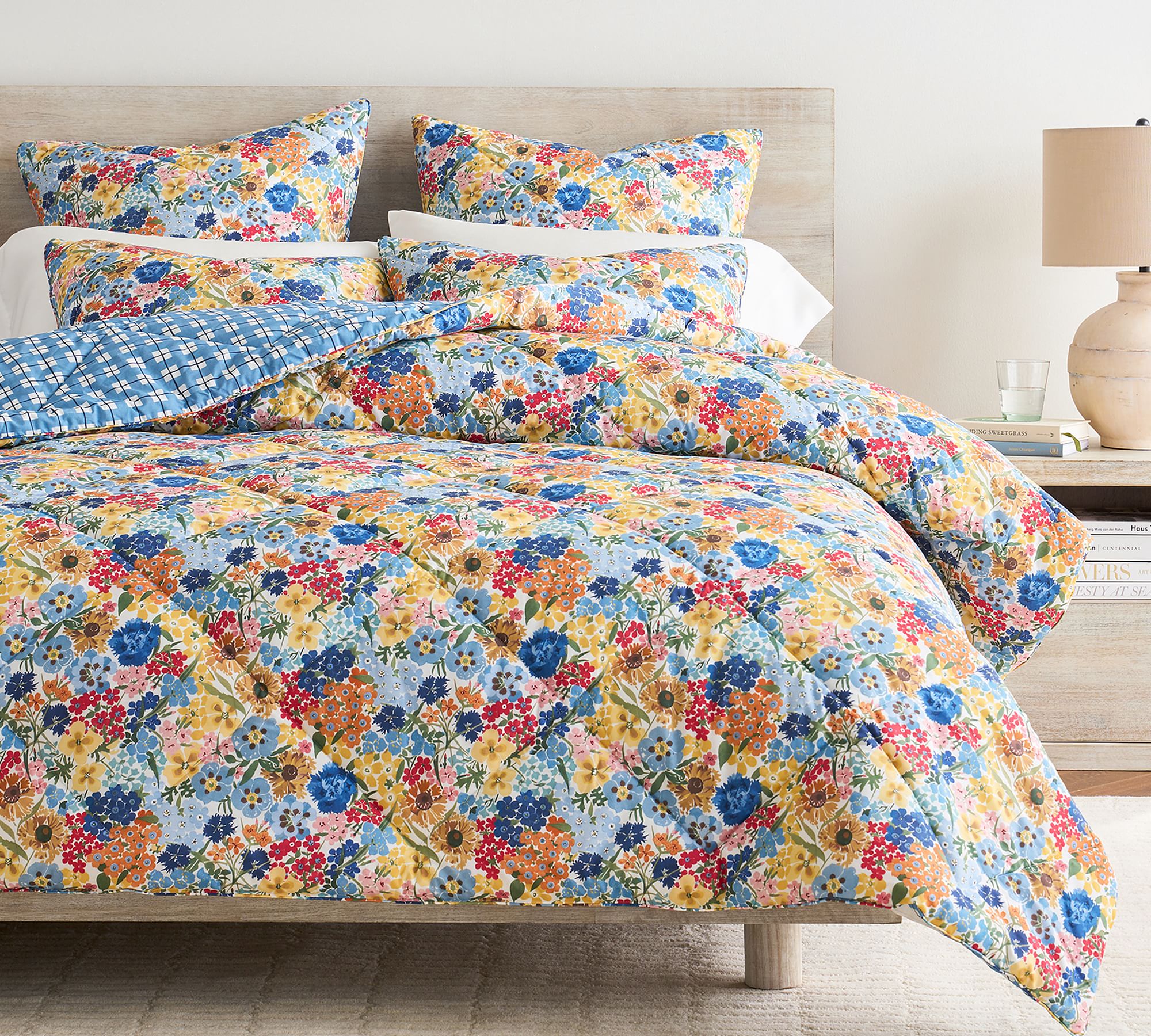 Willow Floral Reversible Percale Comforter