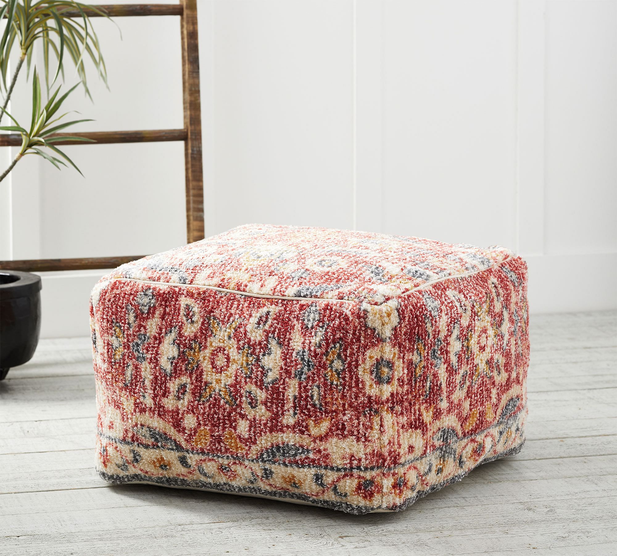 Warm Global Printed Pouf