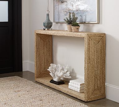 Woven console table discount