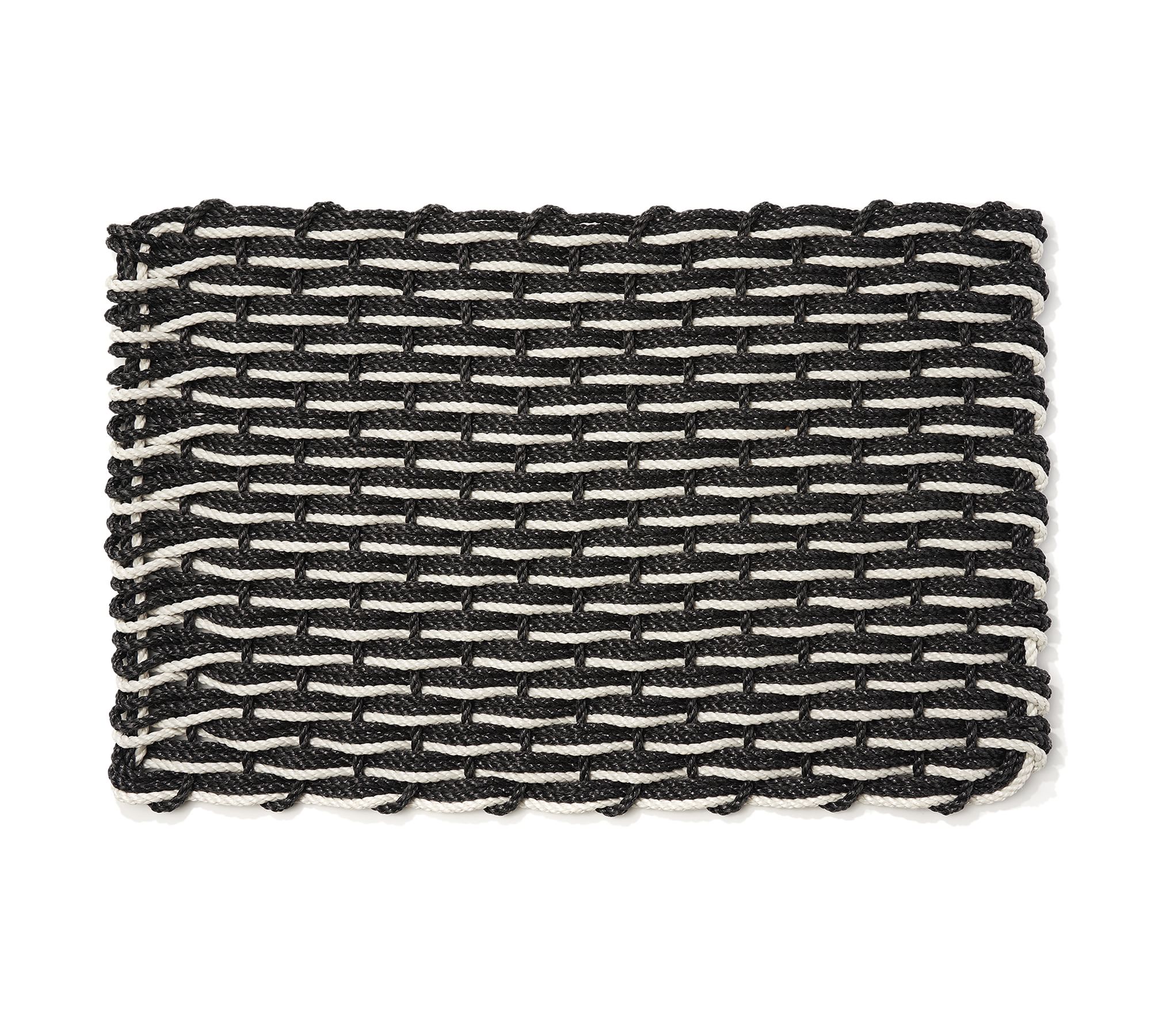 The Rope Co. Coastal Oyster Two-Tone Handwoven Doormat