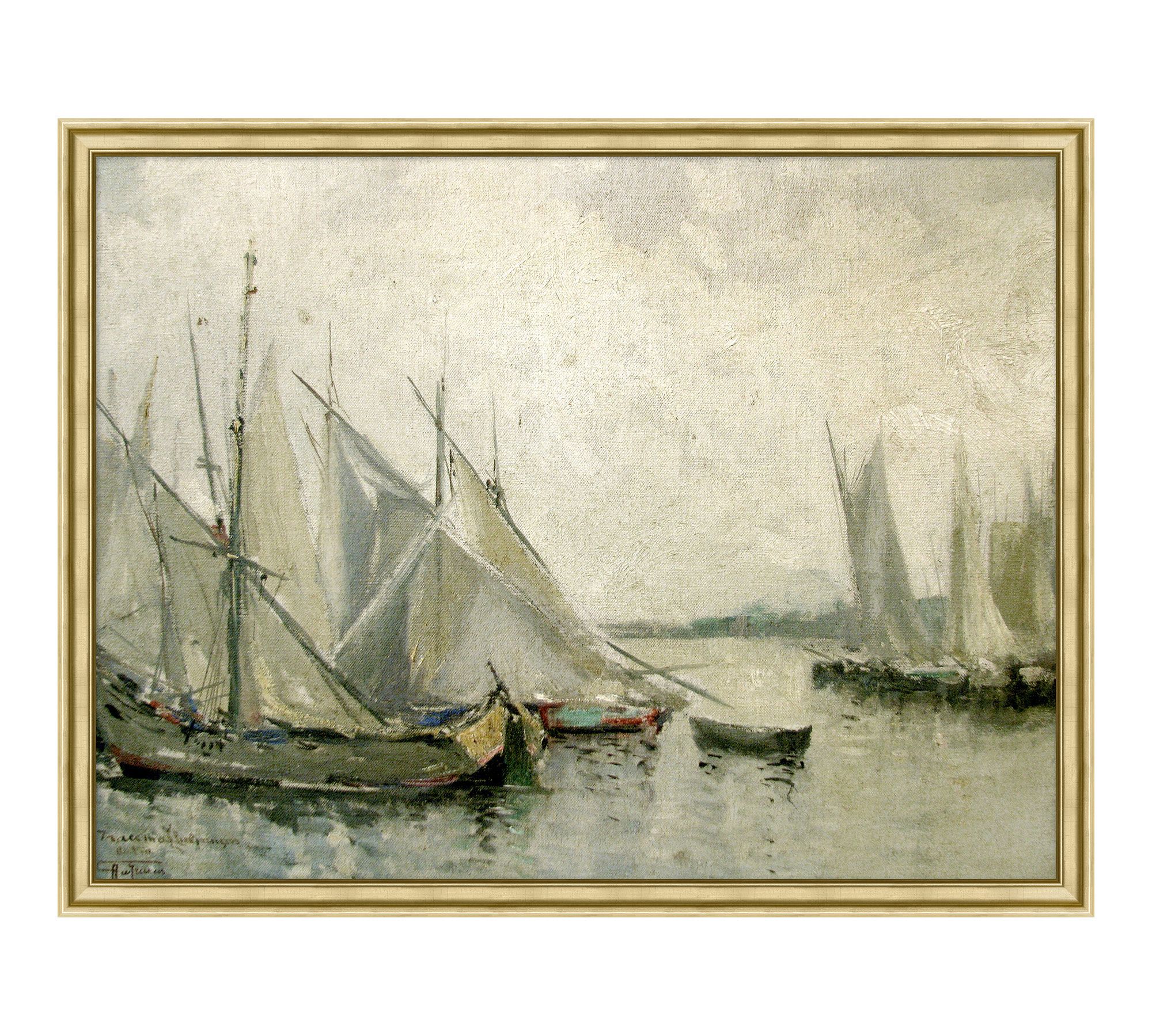 Mid-Day Harbor Framed Print