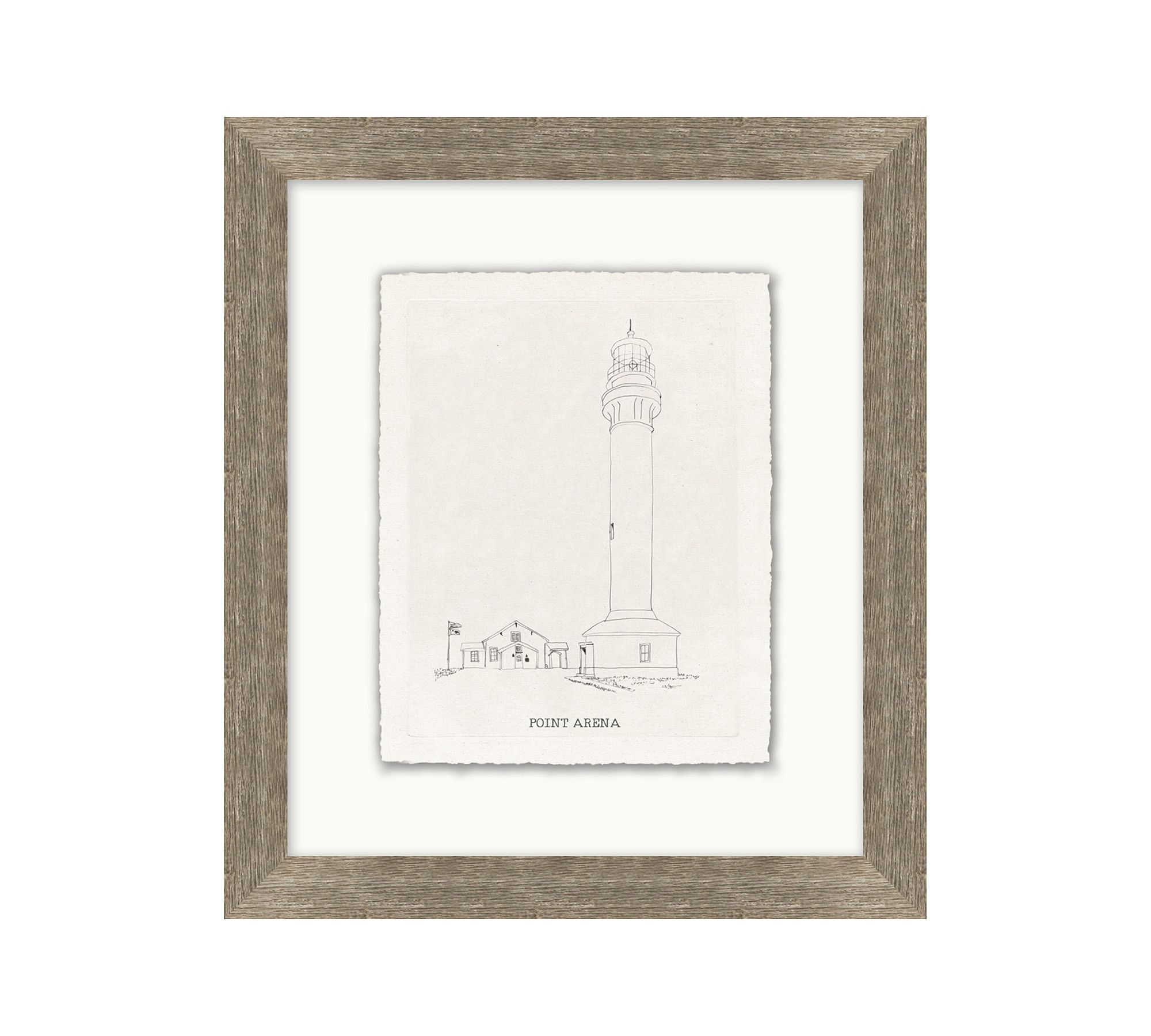 Lighthouse At Point Area Framed Print