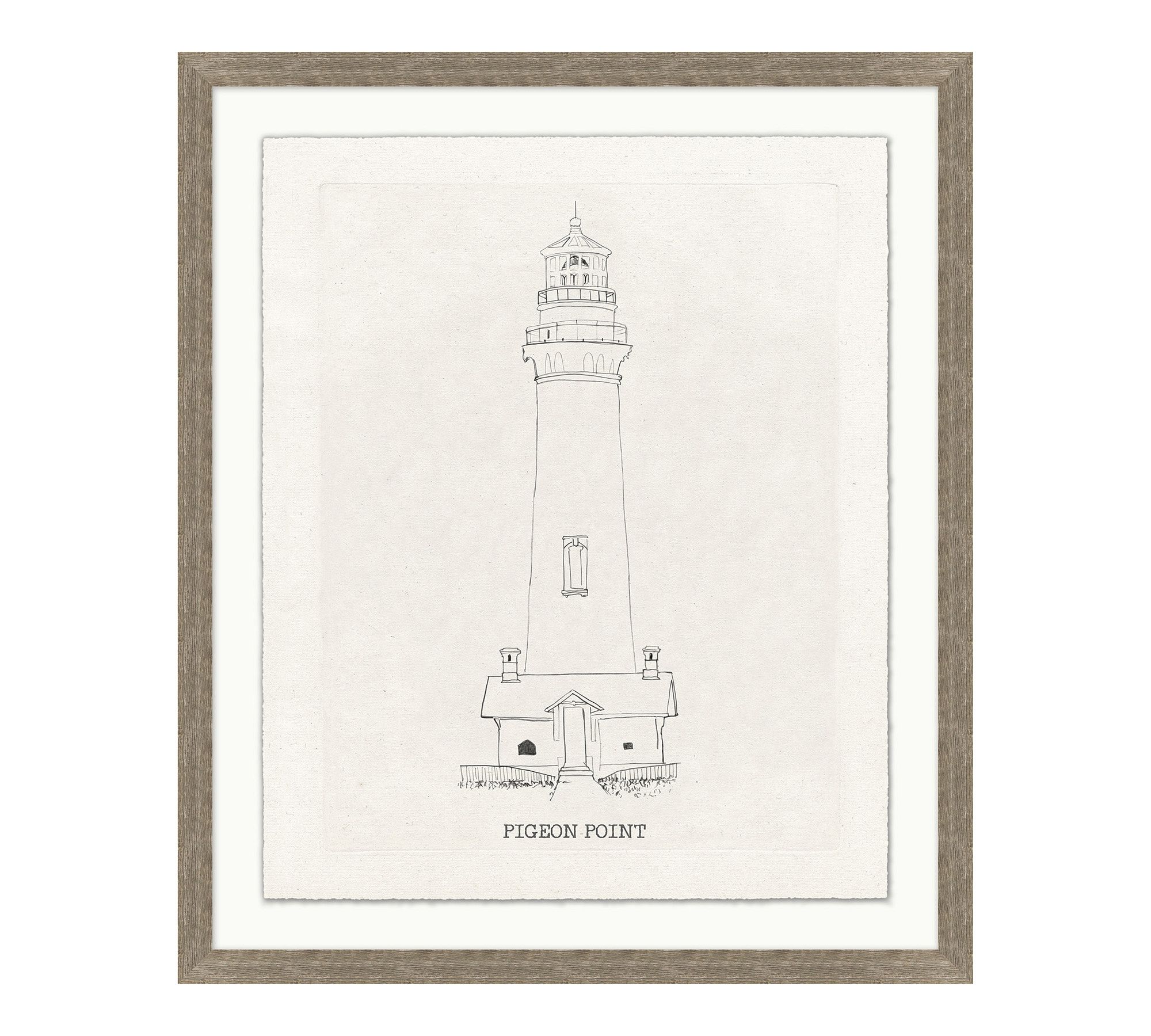 Lighthouse At Pigeon Point Framed Print