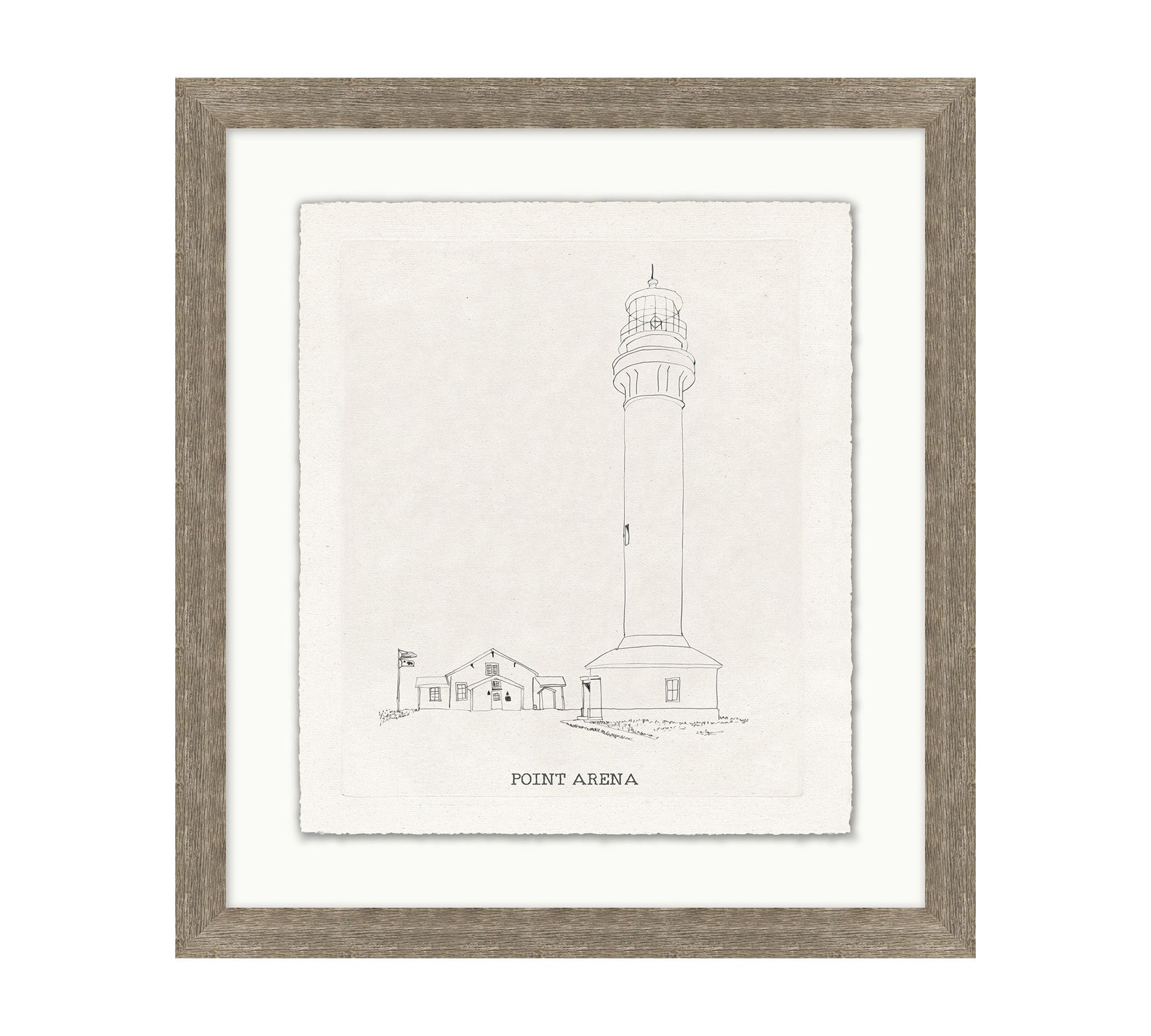 Lighthouse At Point Area Framed Print