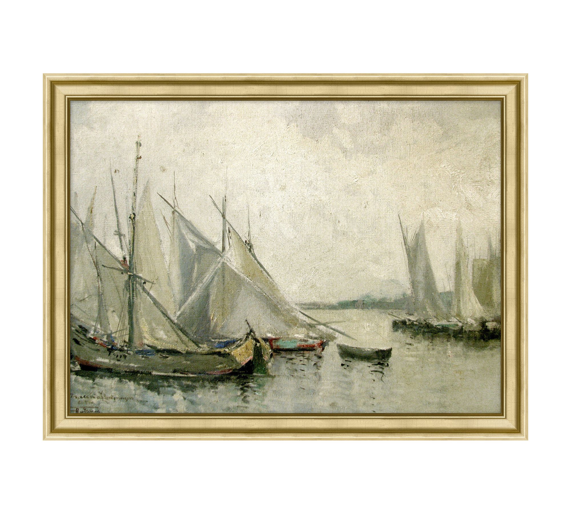 Mid-Day Harbor Framed Print