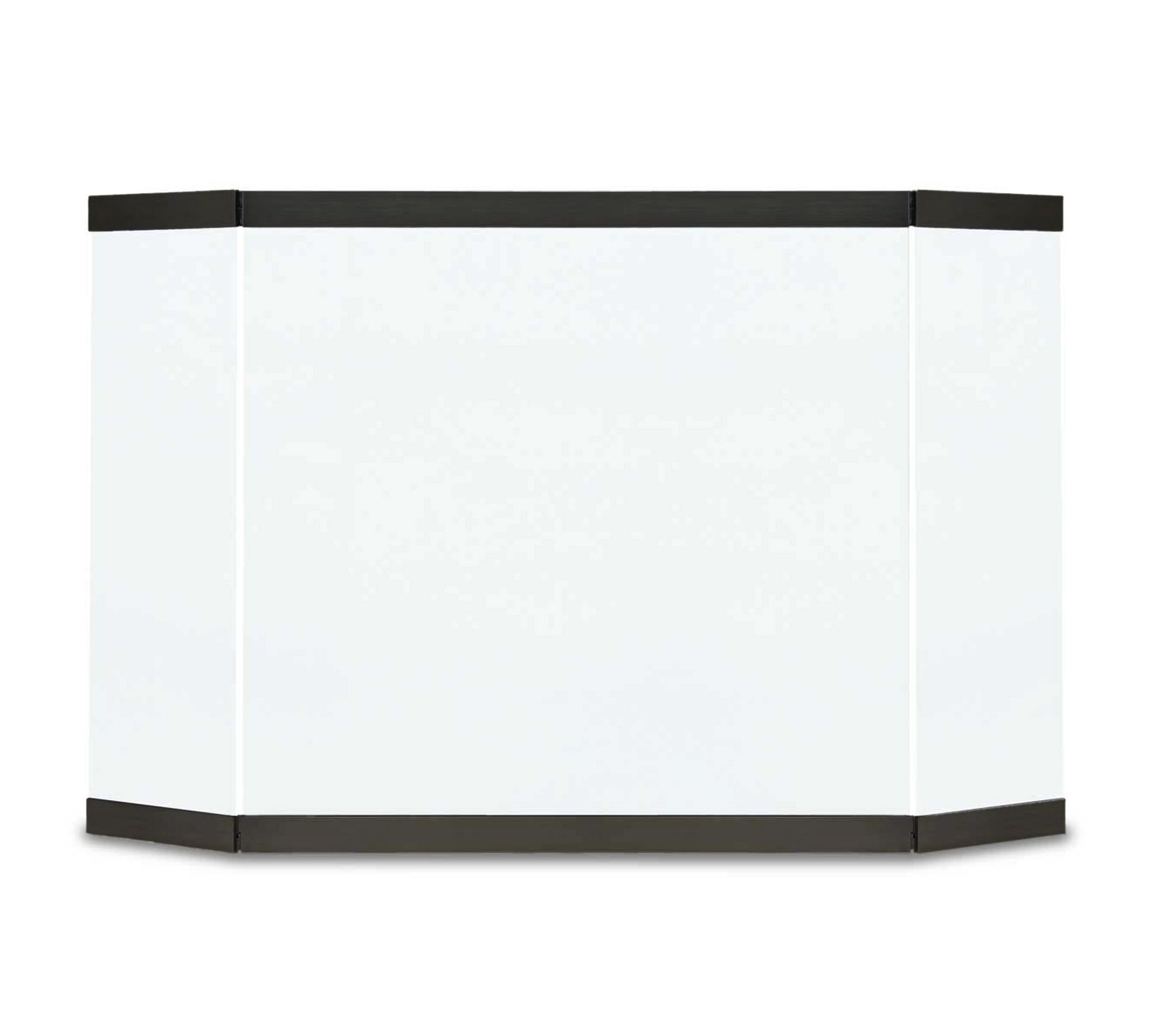 Modern Glass Tri-Panel Firescreen