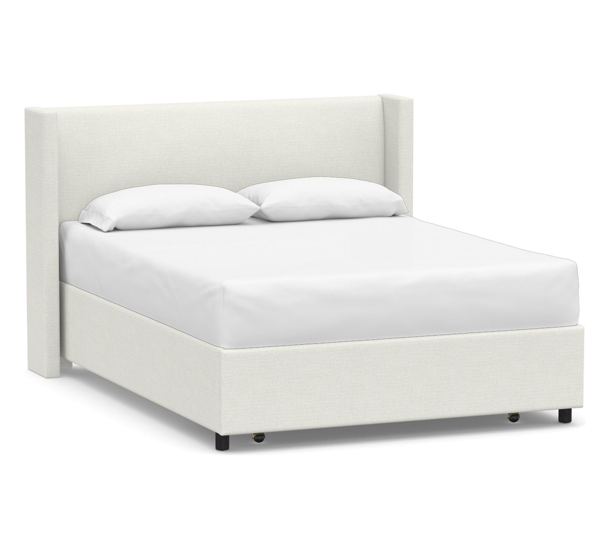 Elliot Shelter Upholstered Footboard Storage Platform Bed - Quick Ship