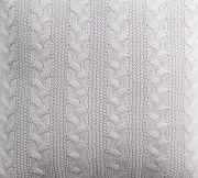 Light Gray Acrylic Cable Knit Square Throw Pillow