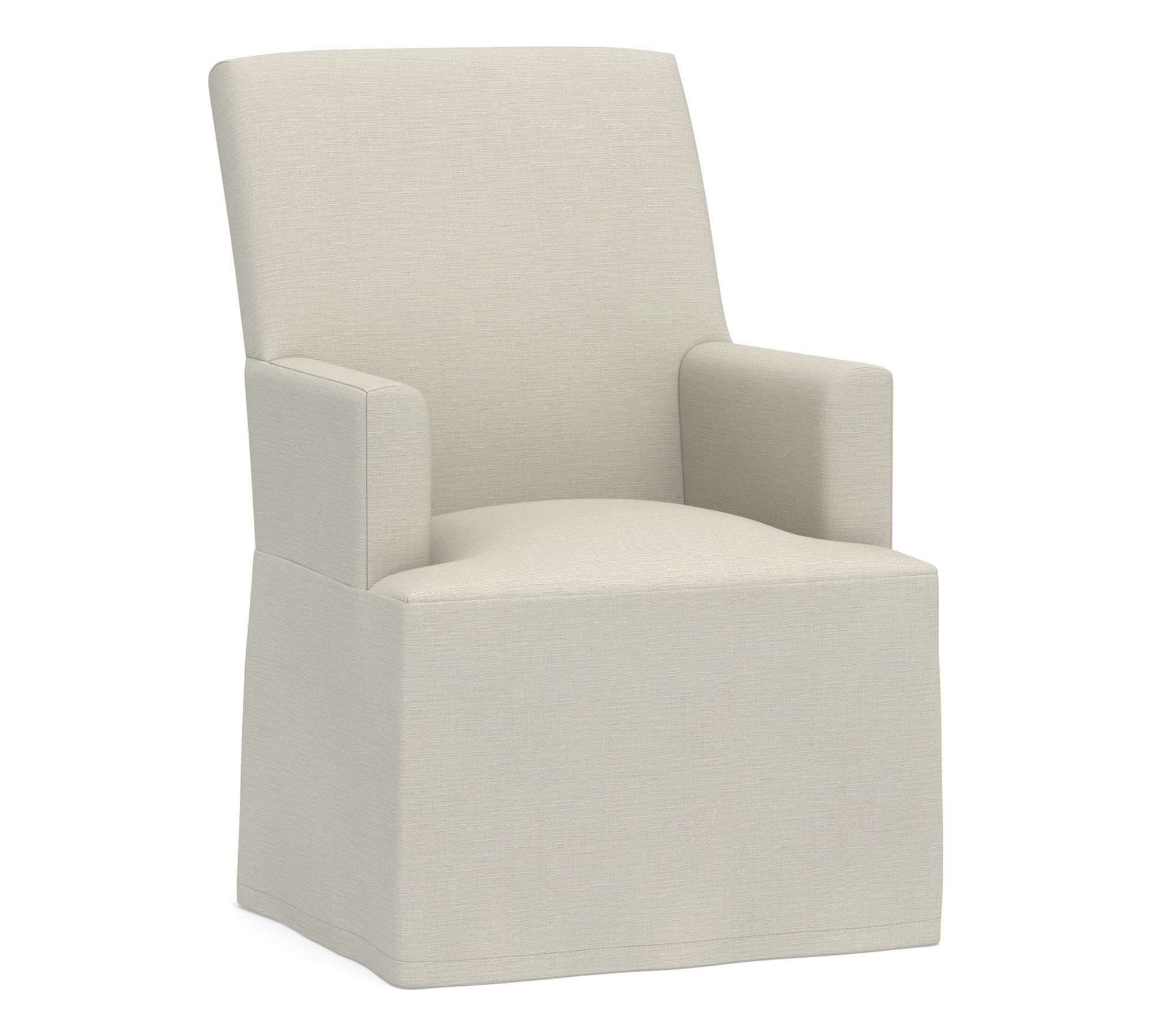 PB Comfort Square Slipcovered Dining Armchair