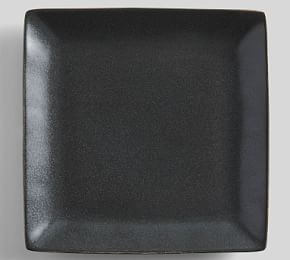 Black square plates best sale