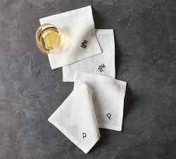 Mason Oversized Linen Coasters - Set of 4