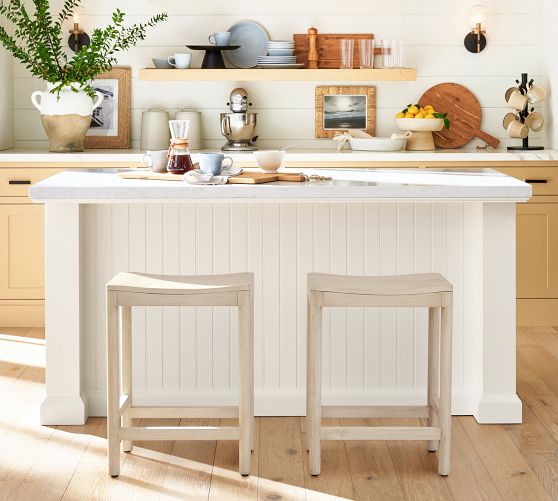 Pottery barn wood stools sale