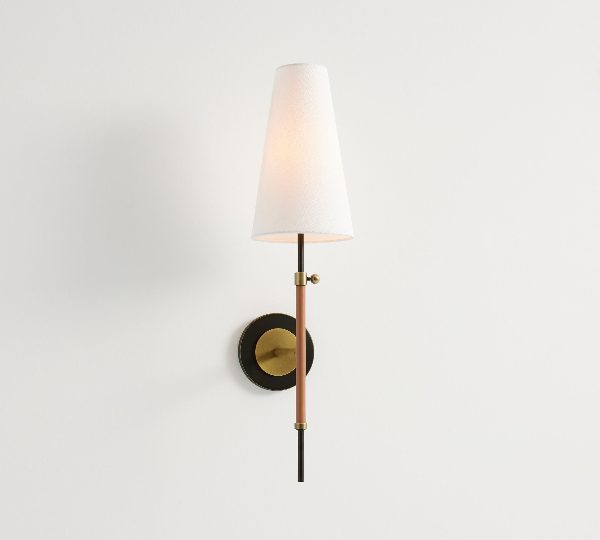 Harrison Leather Wrapped Sconce (24")