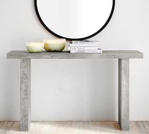 Concrete console table with drawers discount