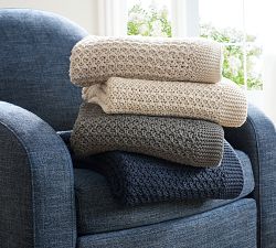 Coastline Knitted Throw