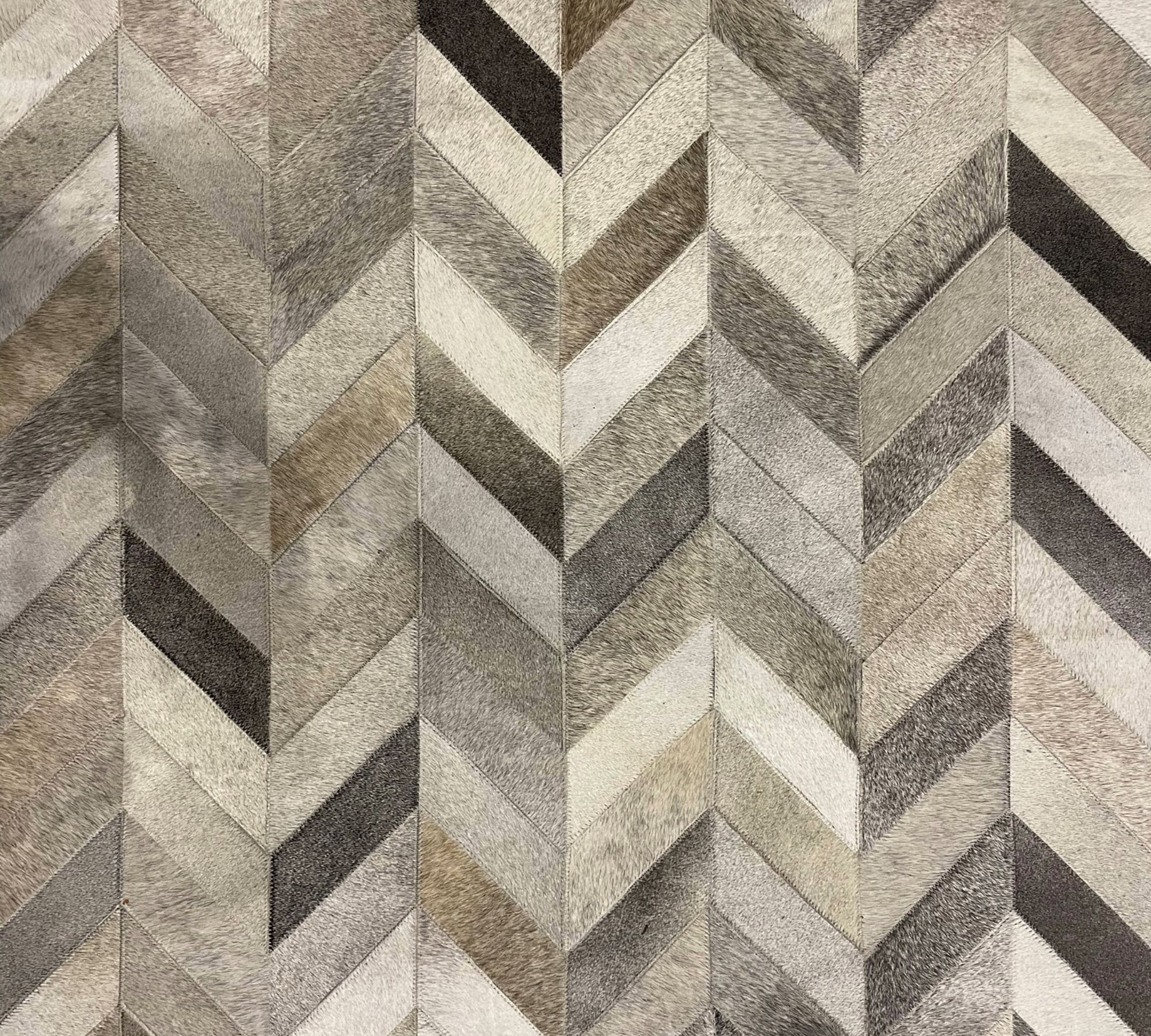 Elora Chevron Cowhide Rug