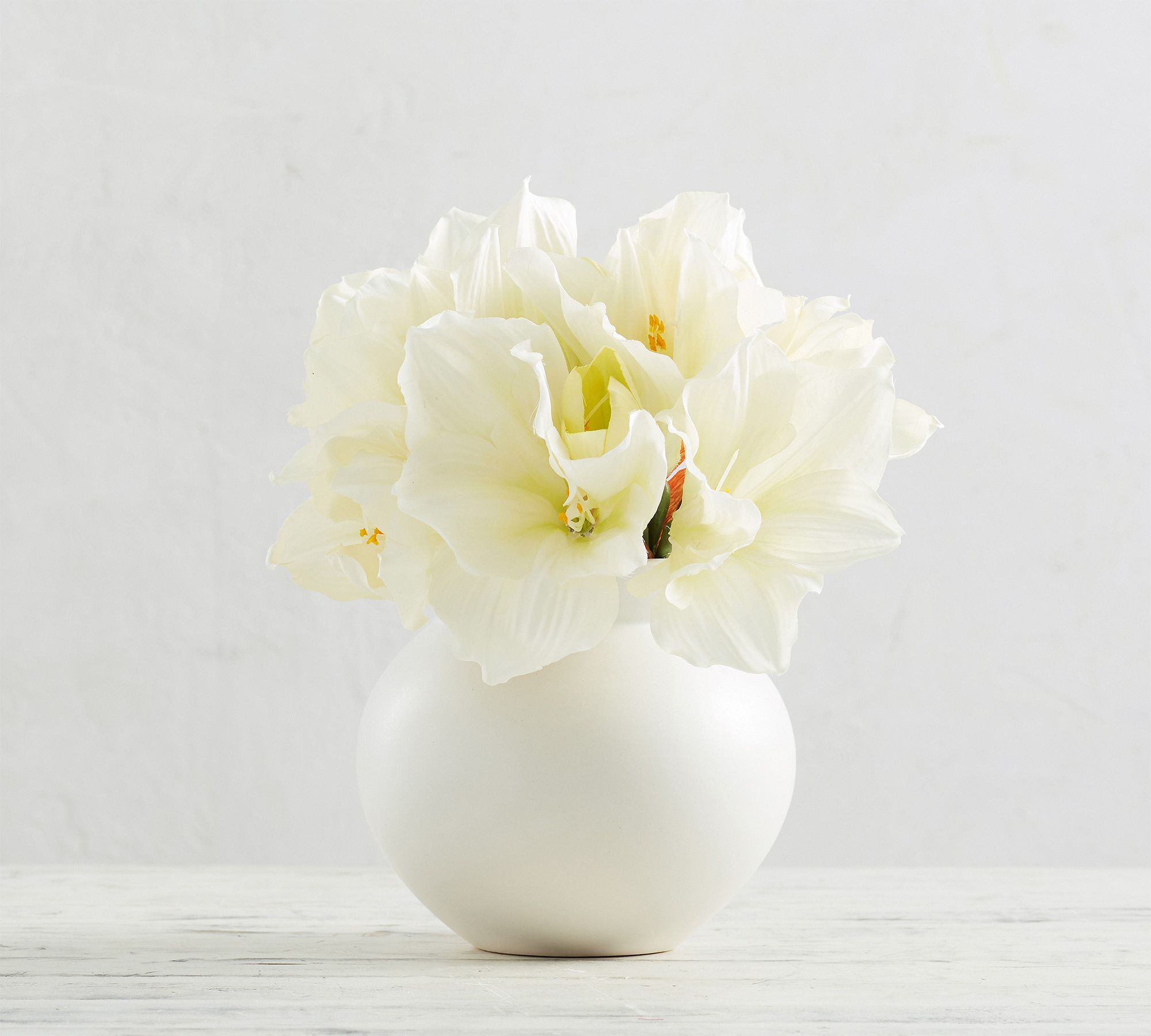 Faux Amaryllis Bundle - White