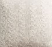 Ivory Cable Knit Acrylic Throw Blanket, 50 x 60"