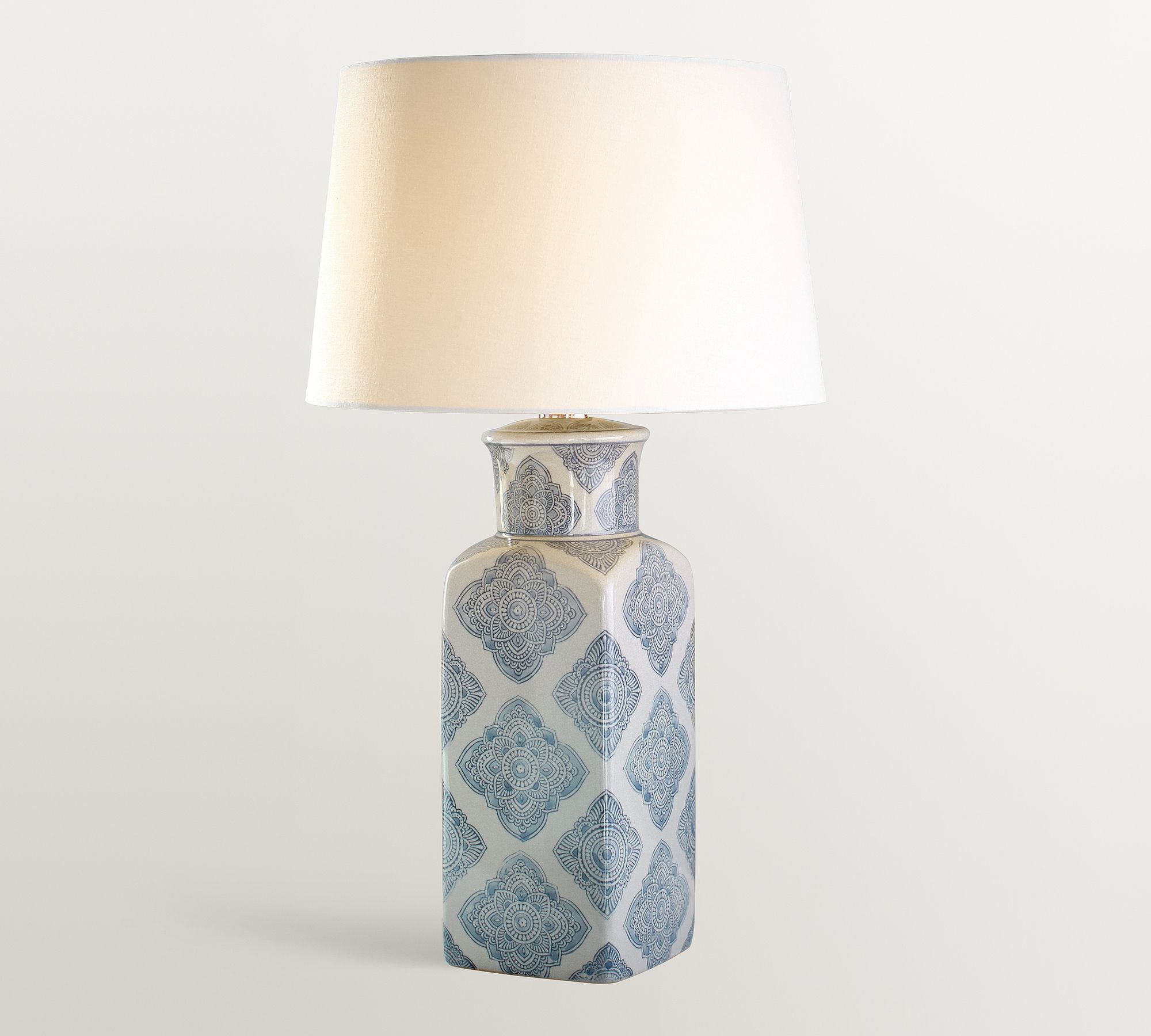 Langley Squared Ceramic Table Lamp (25")