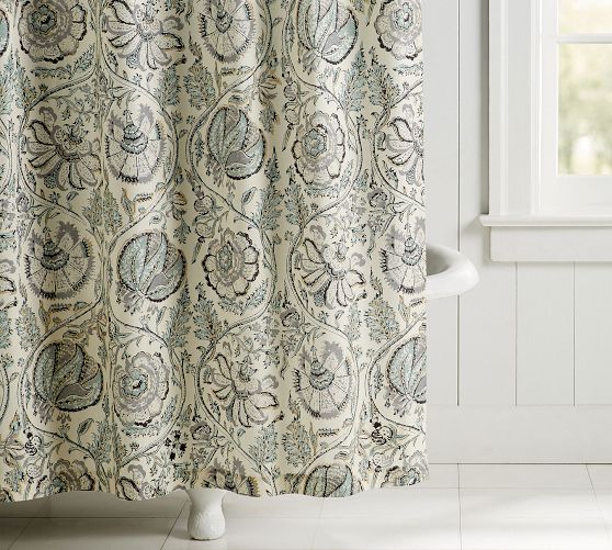 Pottery Barn Paloma outlets Paisley Organic Shower Curtain