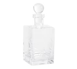 Square Hand-Blown Glass Decanter 