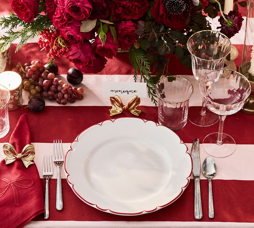 Monique Lhuillier Nell Porcelain Dinner Plates – Set of 4