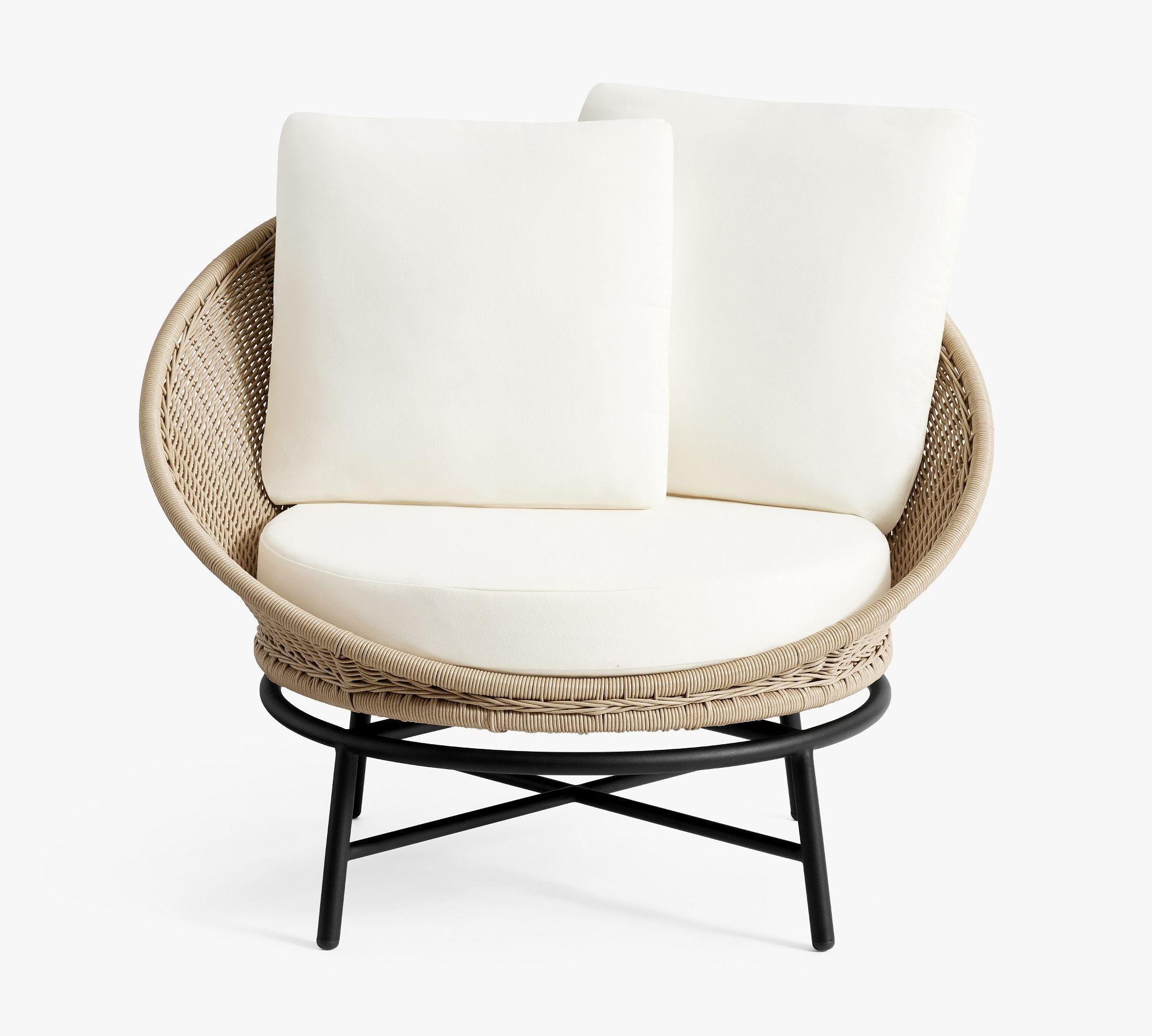 Tulum Wicker Swivel Outdoor Papasan