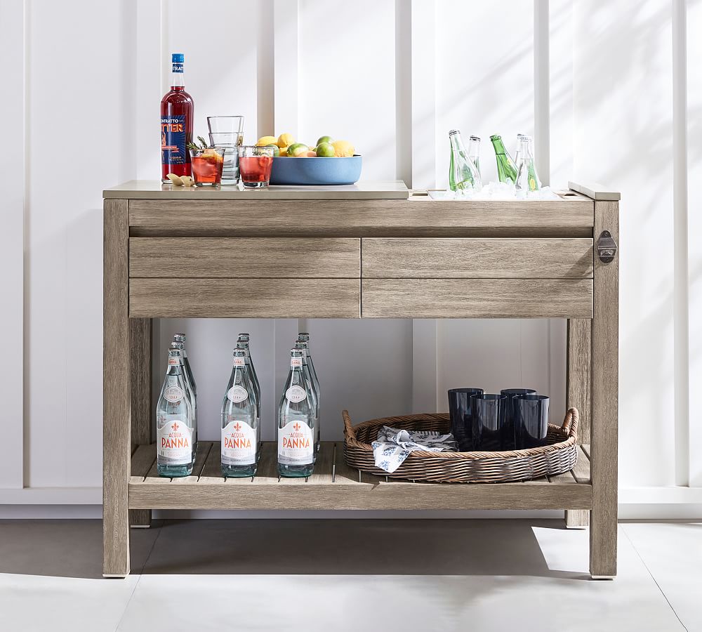 Indio Eucalyptus Outdoor Kitchen Island (48") | Pottery Barn