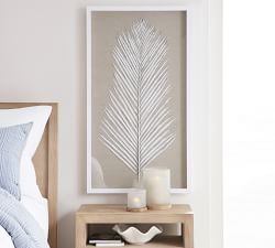 Long Palm Leaf Shadow Box Wall Art