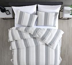 Rowley 3-Piece Striped Cotton Duvet &amp; Shams Set