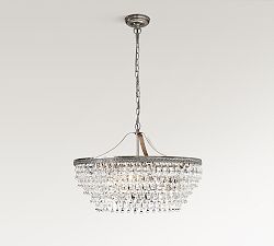 Clarissa Crystal Round Chandelier (19&quot;-28&quot;)