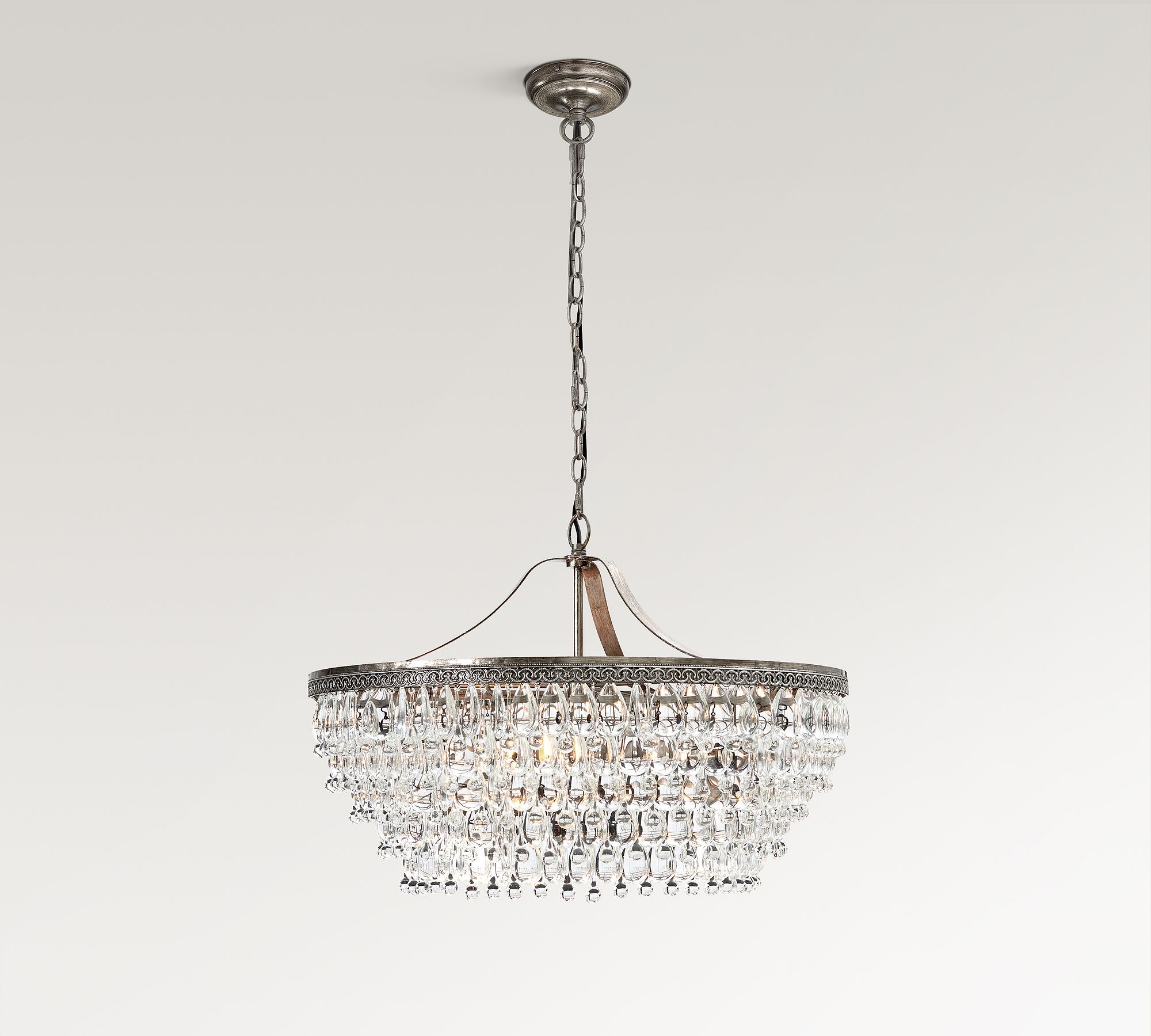 Clarissa Crystal Round Chandelier (19"-28")