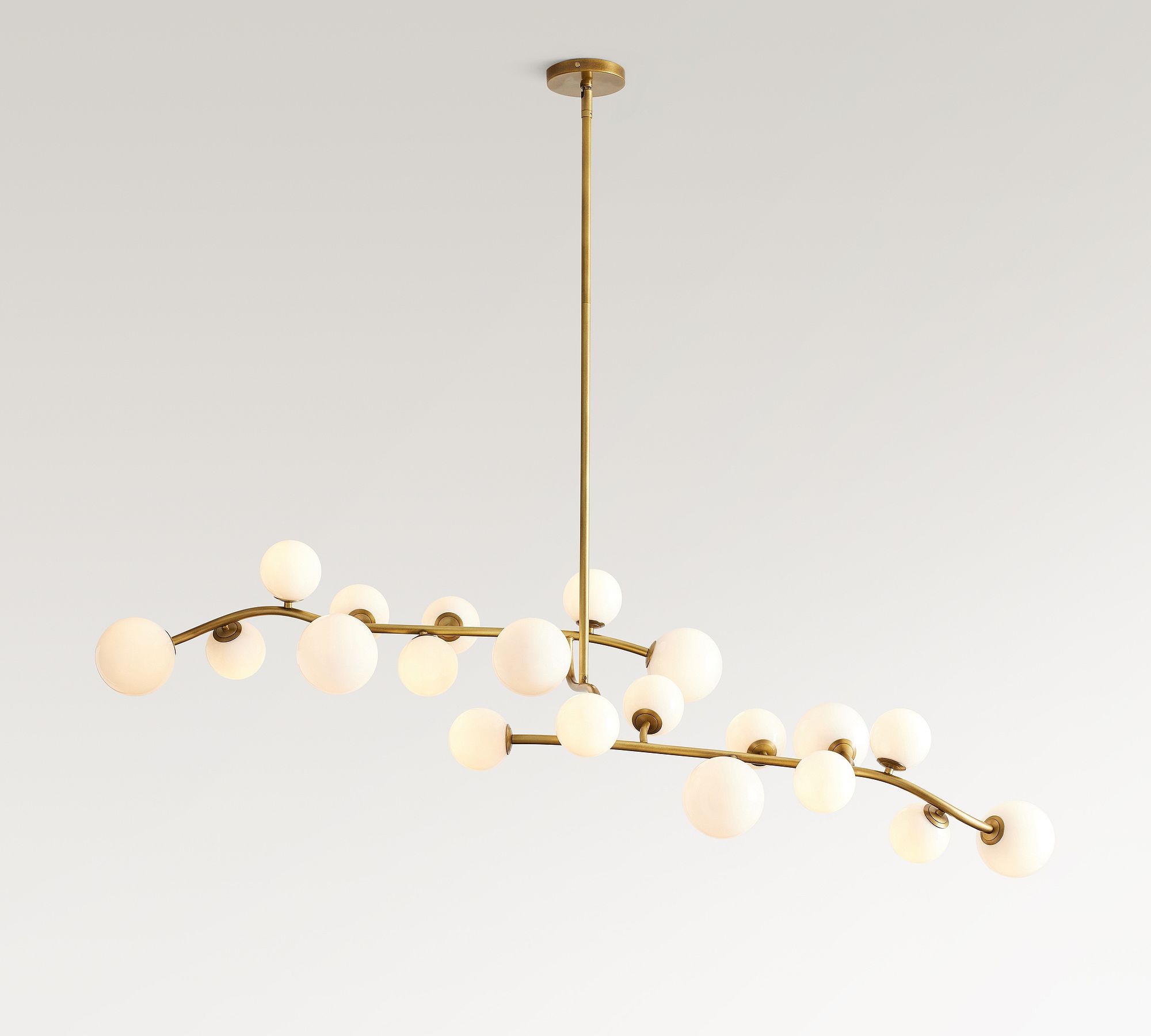 Quinn Milk Glass Chandelier (60")