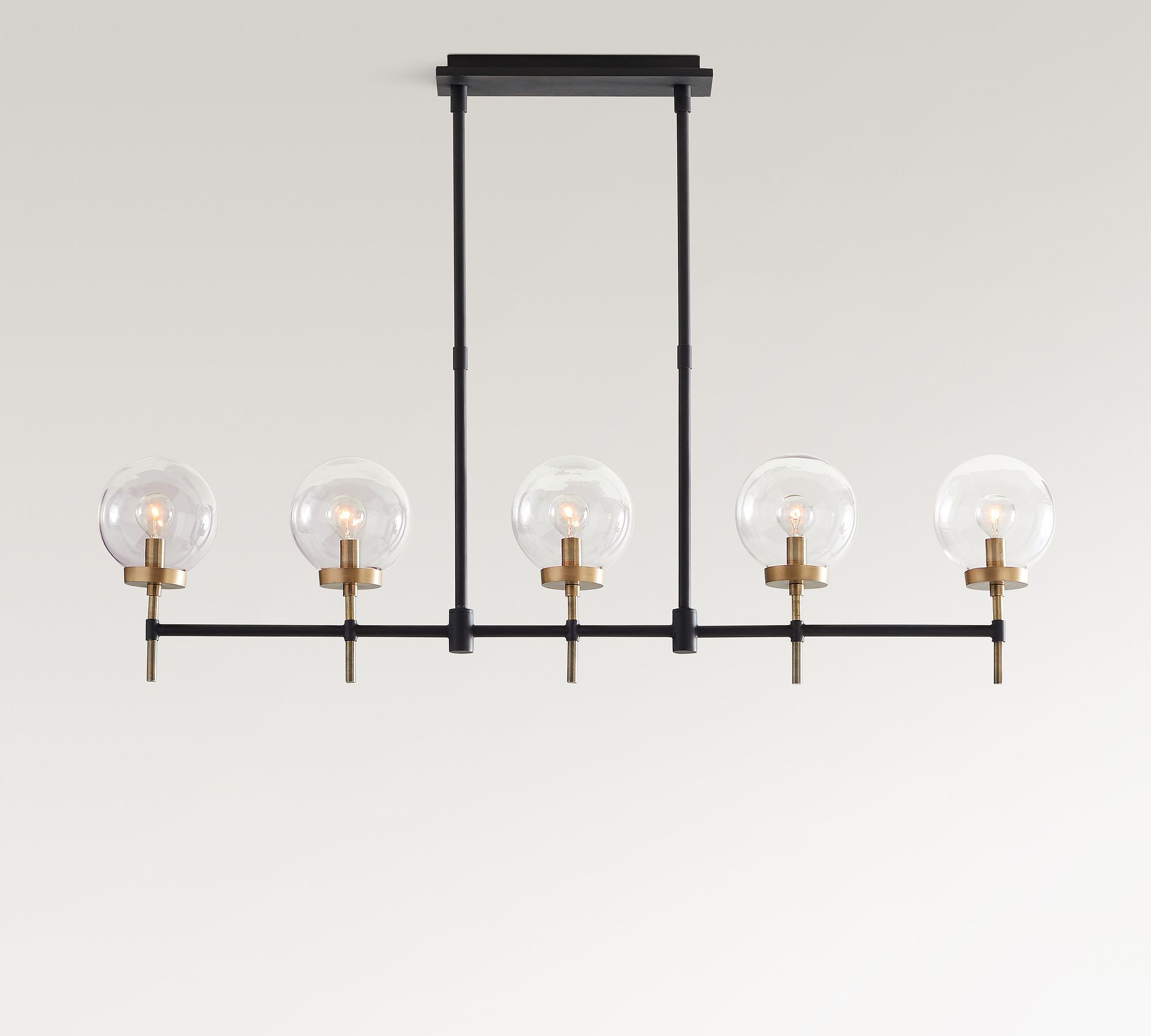 Camryn Glass Globe Linear Chandelier (49"-72")