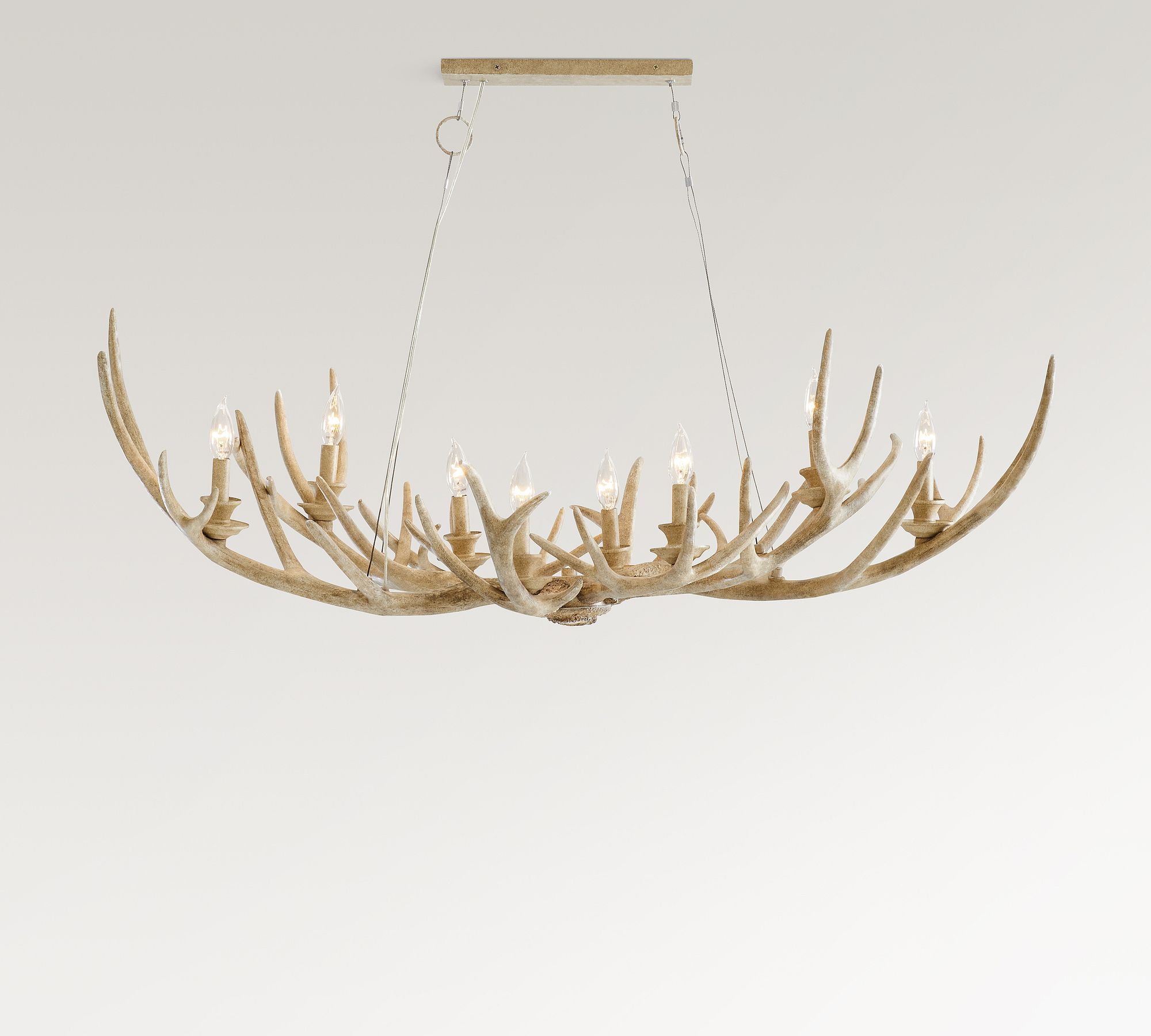 Faux Antler Linear Chandelier (53")