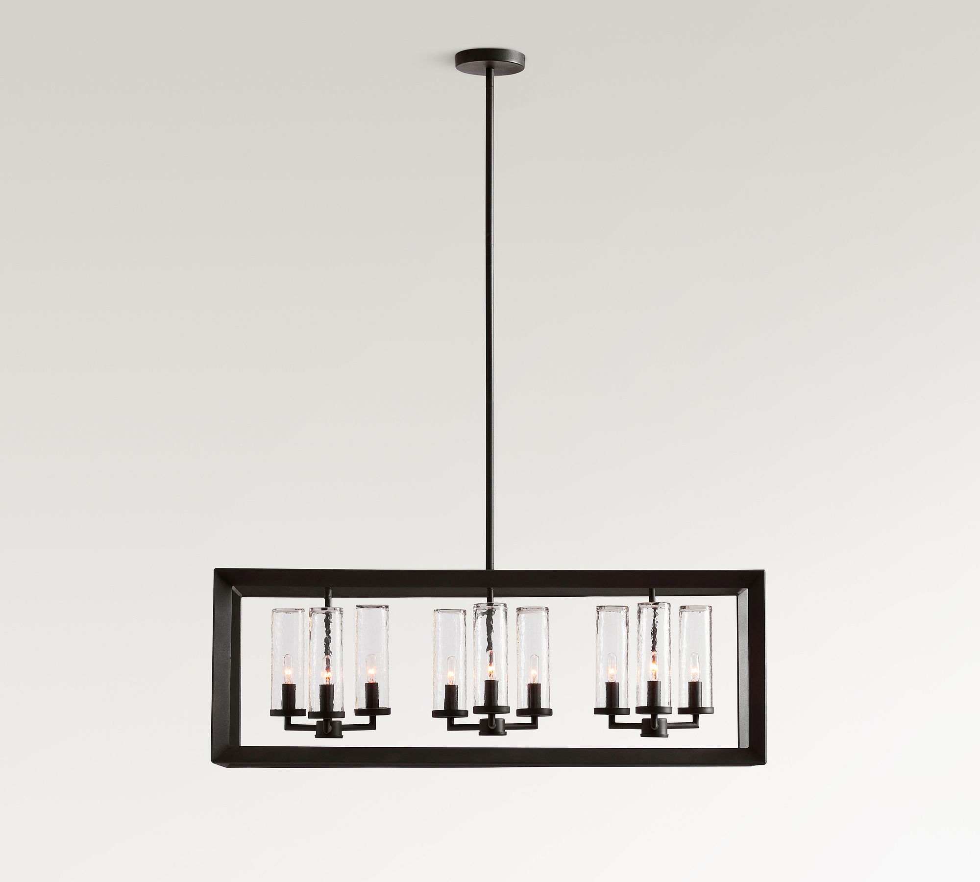 Sonora Outdoor Clear Glass Linear Chandelier (40")