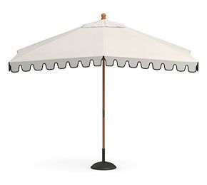 10' Rectangular Patio Umbrella - Teak Frame | Pottery Barn
