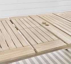 Indio Eucalyptus X-Base Extending Outdoor Dining Table (77&quot;-102&quot;)