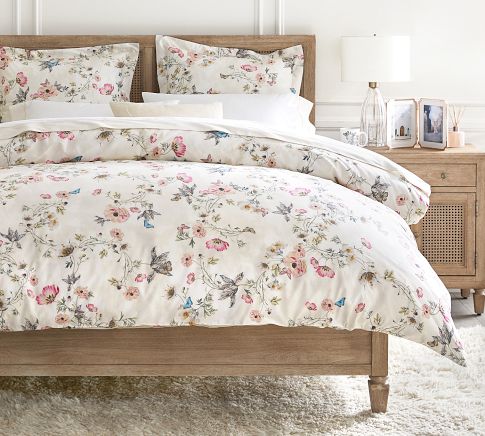 Pottery Barn Monique Lhuillier outlet lilly of the valley king / cali king duvet