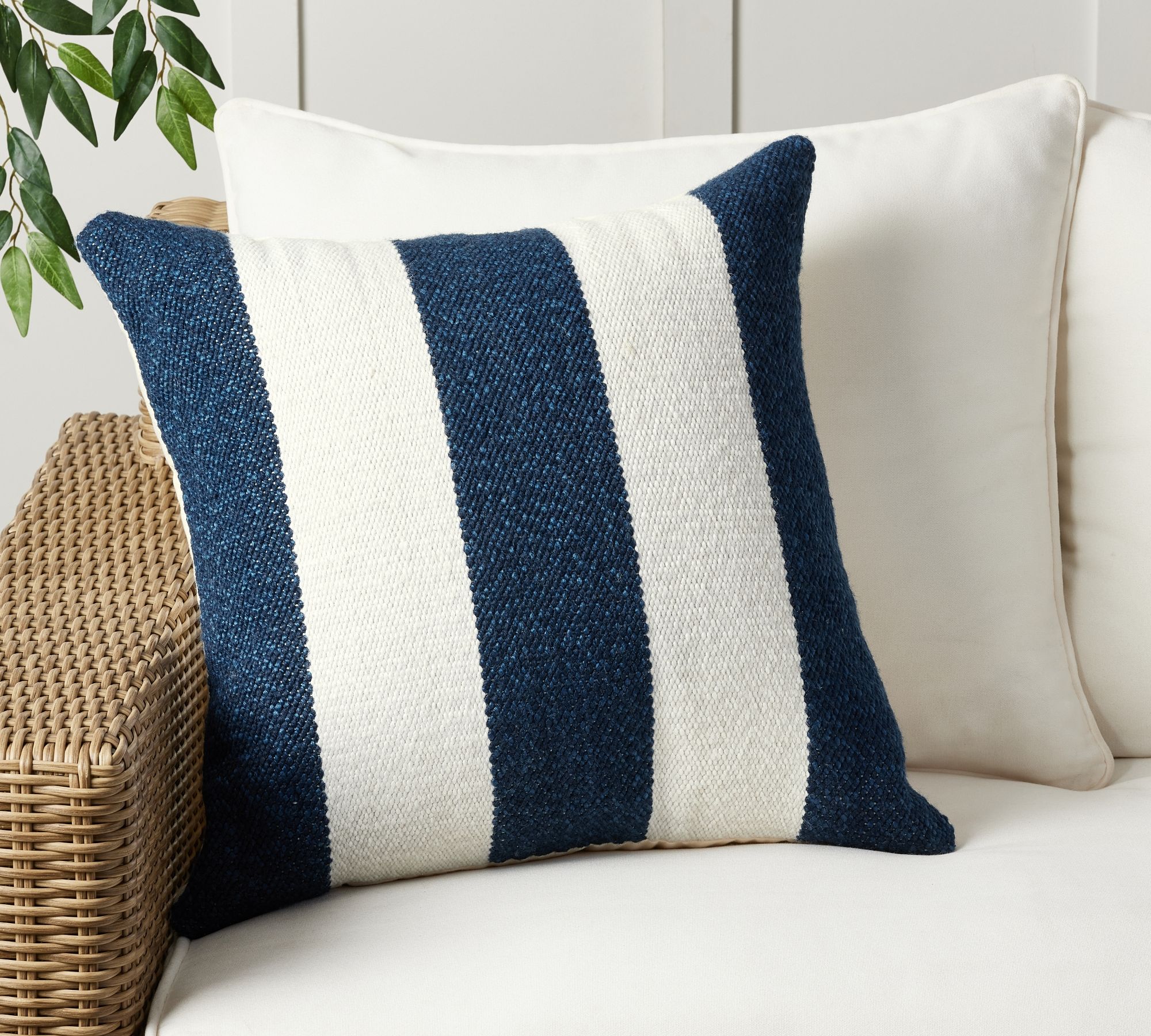 Classic Striped Handwoven Outdoor Pillow