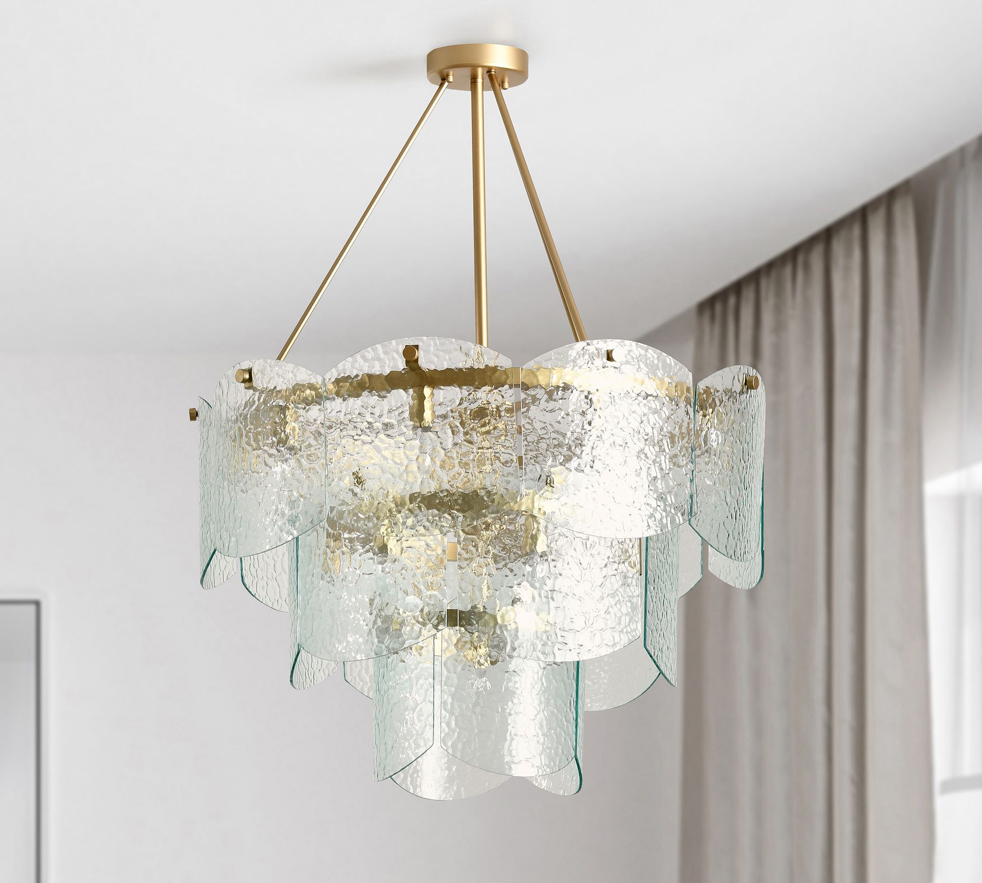 Alexandria Glass Chandelier (33")