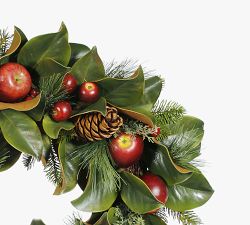 Faux Apple &amp; Pine Wreath