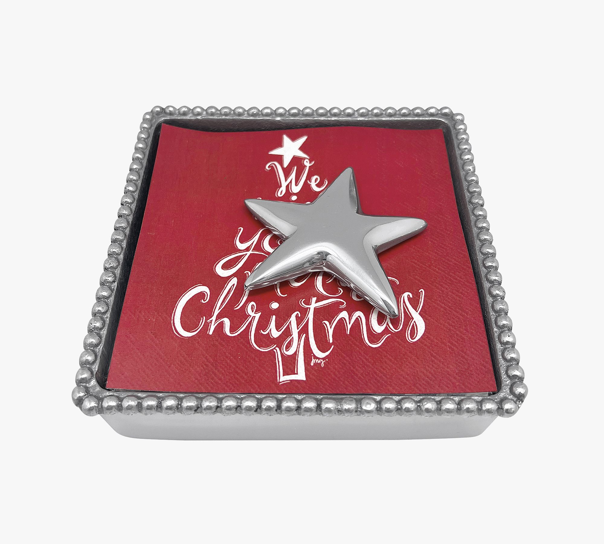 Holiday Star Recycled Sandcast Aluminum Napkin Holder Set