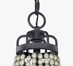 Open Box: Nadine Metal &amp; Wood Bead Chandelier