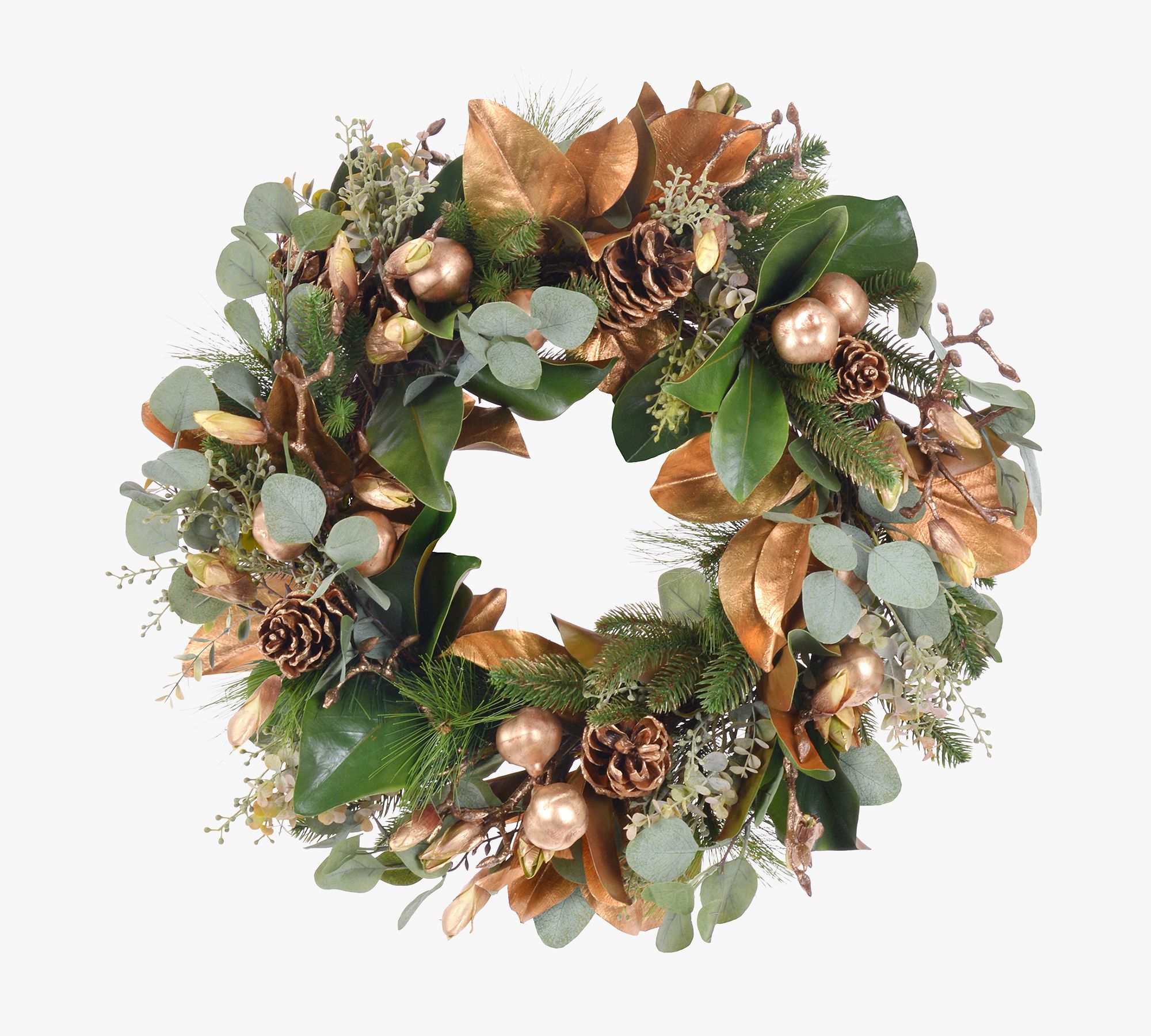 Faux Golden Mix Wreath 26"